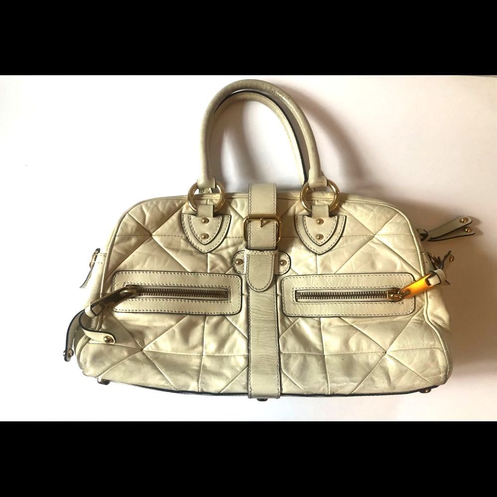 [Marc Jacobs] Double Pocket Cream Leather Satchel - Picture 7 of 7